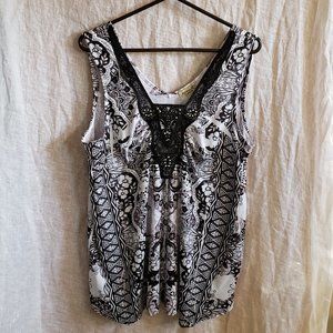 embellished sleeveless top